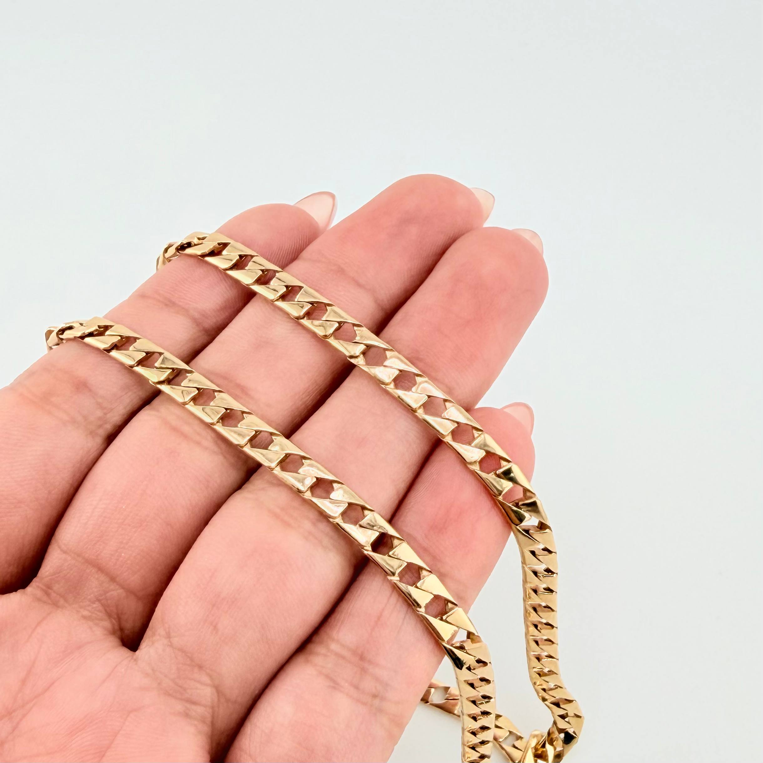 Cadena Panzer 30.85gr / 75cm / 5mm Oro Amarillo +1 18K ©