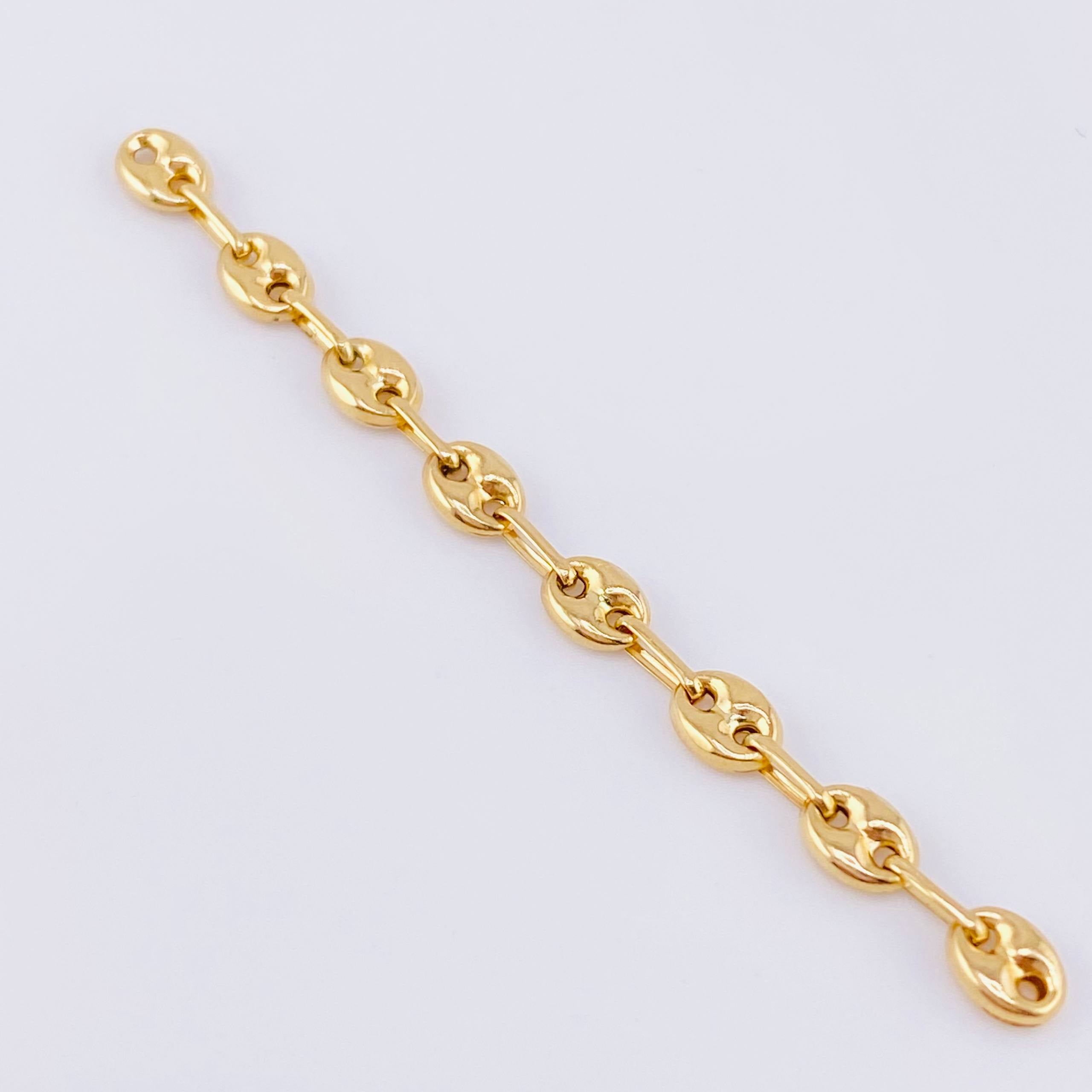 Herraje Retazo GC 8 Eslabones 0.65gr / 5.8cm / 4.2mm Oro Amarillo 18K *