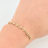 Herraje Retazo GC 8 Eslabones 0.85gr / 5.8cm / 4.2mm Oro Amarillo 18K