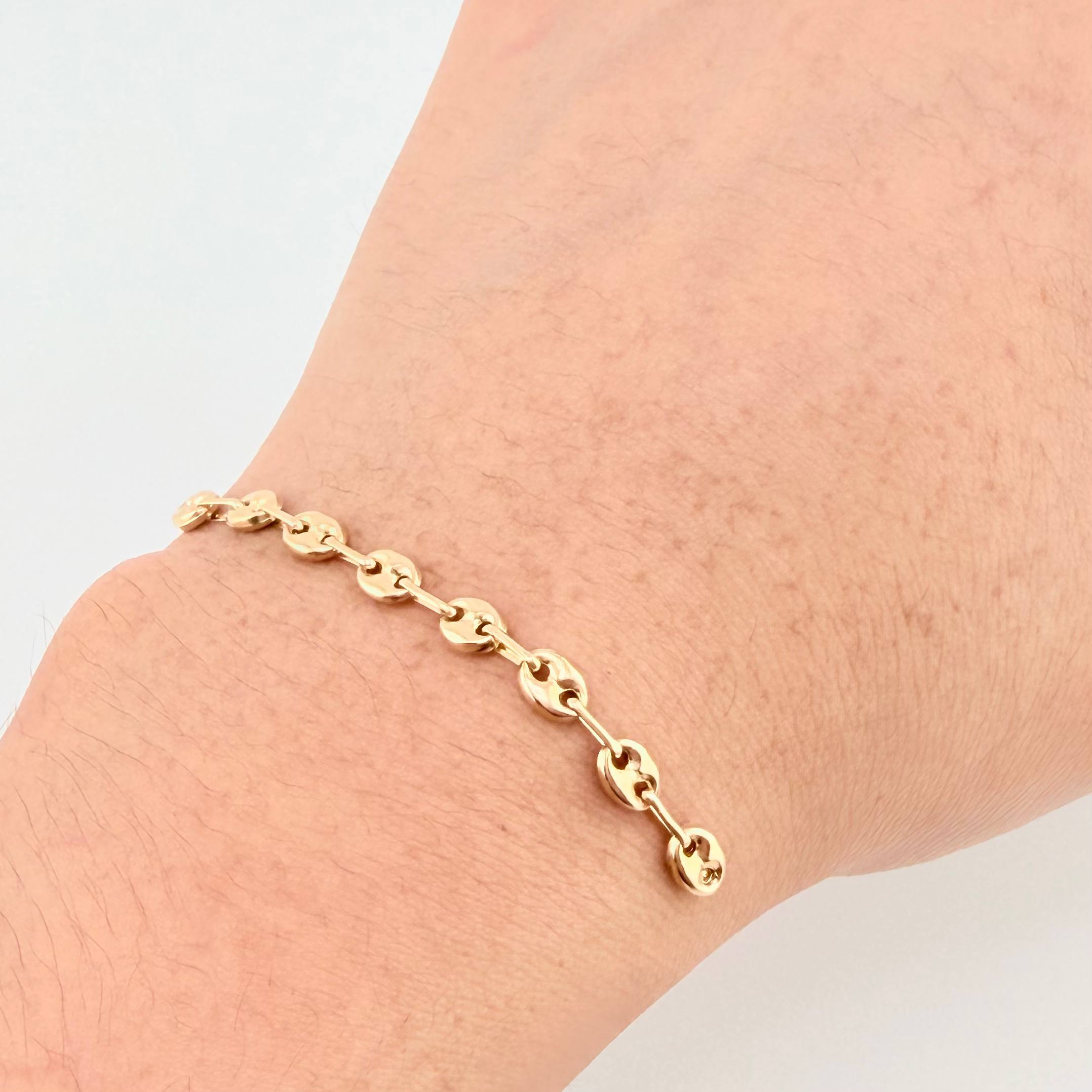 Herraje Retazo GC 8 Eslabones 0.65gr / 5.8cm / 4.2mm Oro Amarillo 18K *
