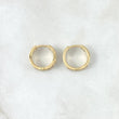 Candongas Carriles Translucidos 3.3gr / 1.3cm / Circones Blancos Oro Amarillo 18K ©