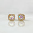 Topos Halo Translucido 2.45gr / 7.5mm Circones Blancos Oro Amarillo 18K ©