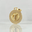 Dije Medalla Letra T 4.5g / 3.1cm Oro Amarillo 18K