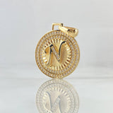 Dije Medalla Letra N 4.95gr / 3cm / Oro Amarillo 18K