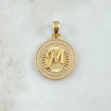 Dije Medalla Letra M 4.4 g / 3 cm Oro Amarillo 18K