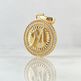 Dije Medalla Letra M 4.4 g / 3 cm Oro Amarillo 18K