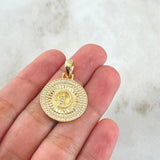 Dije Medalla Letra D 4.25gr / 3cm / Oro Amarillo 18K ©