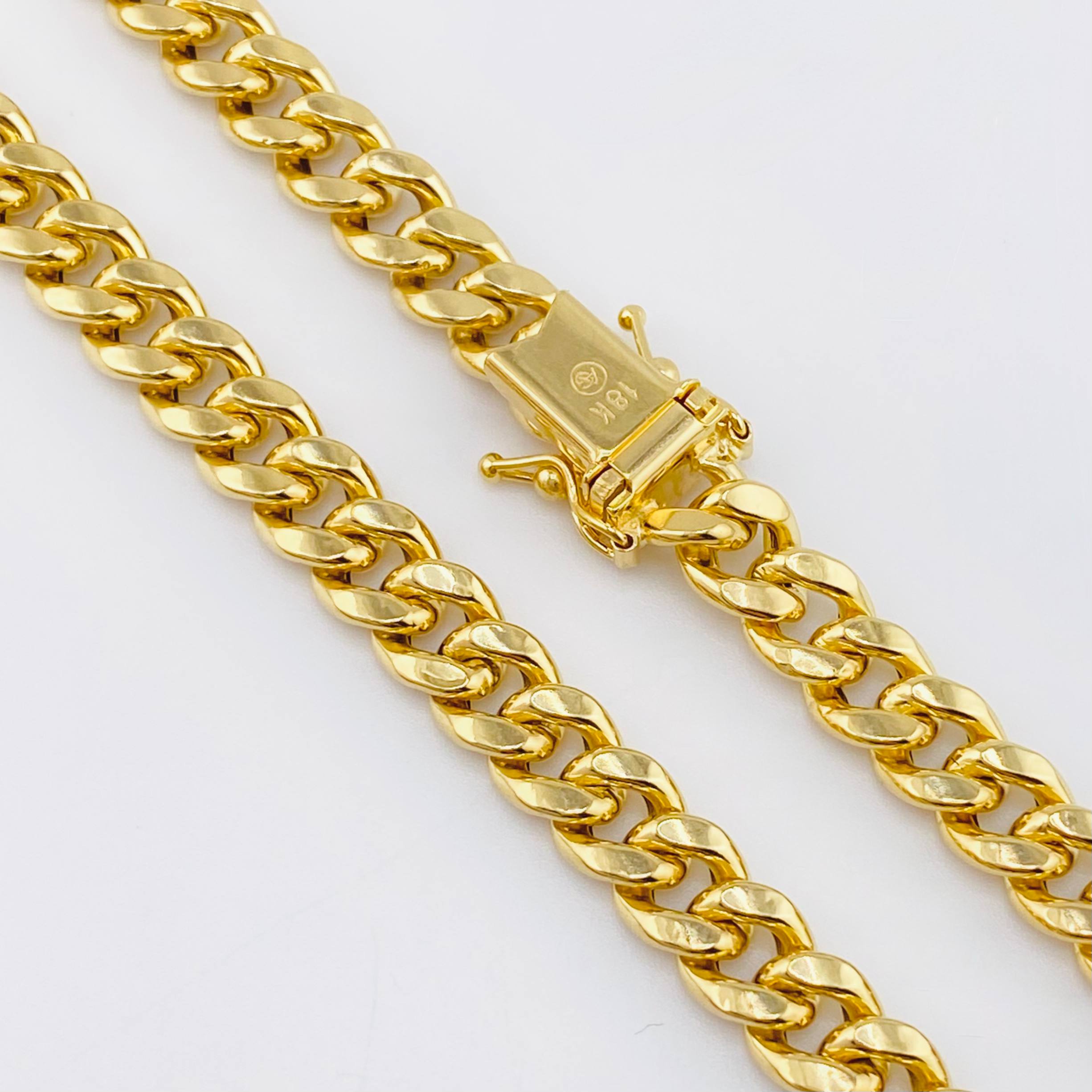 Cadena Cubana 17.2gr / 62.5cm / 6.7mm Oro Amarillo +1 18K