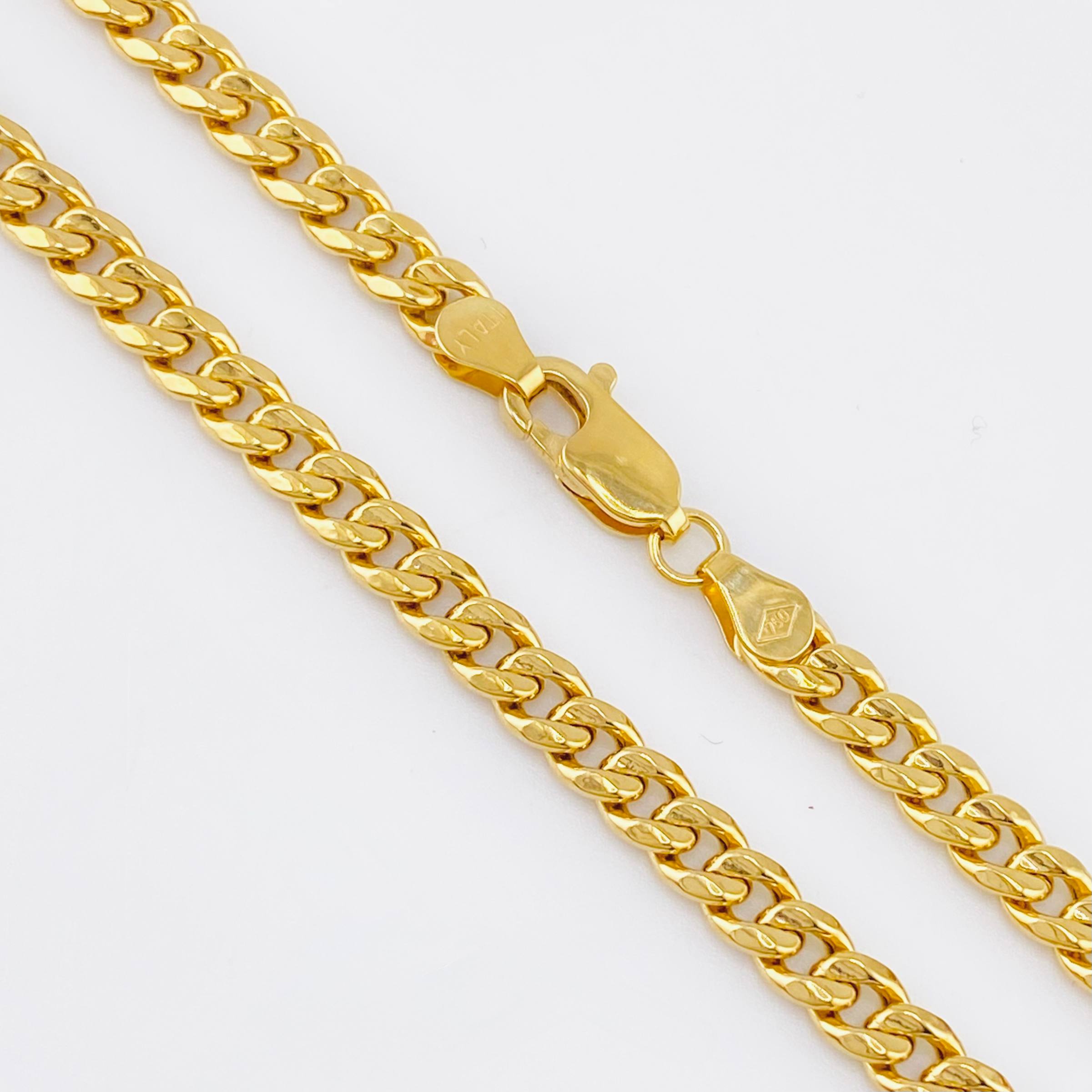 Cadena Cubana 11.1gr / 60cm / 4.5mm Oro Amarillo +1 18K *