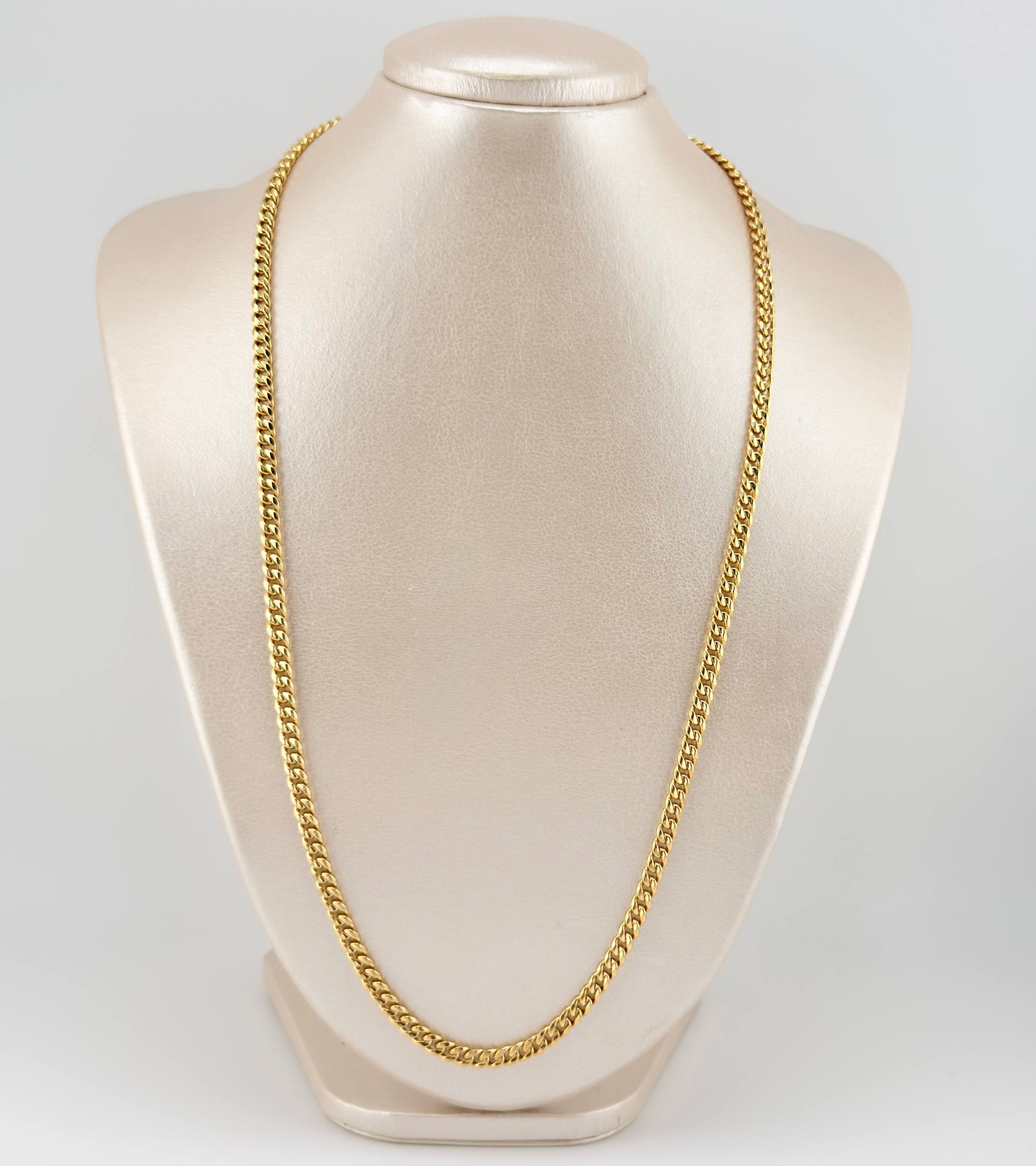 Cadena Cubana 10.9gr / 60cm / 4.5mm Oro Amarillo +1 18K