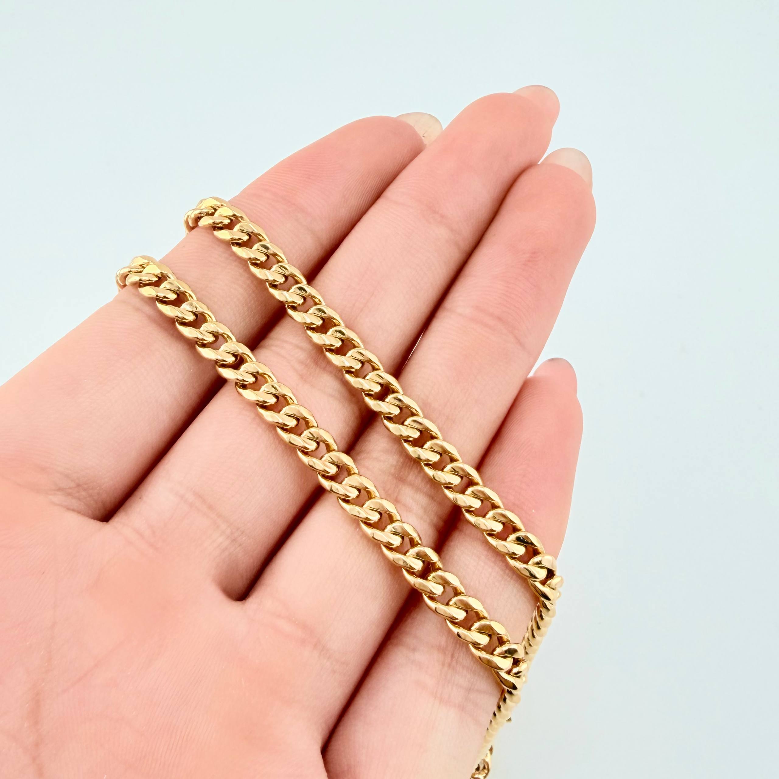 Cadena Cubana 11.15gr / 60cm / 4.5mm Oro Amarillo +1 18K ©