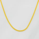 Cadena China 1.55g / 45cm / 1mm Oro Amarillo 18K