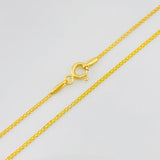 Cadena China 1.55g / 45cm / 1mm Oro Amarillo 18K