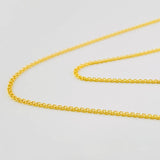 Cadena China 2.1g / 60cm / 0.87mm Oro Amarillo 18K