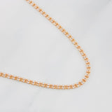 Cadena Ice 8.05g / 60cm / 2.4mm Dos Oros Blanco Rosa 18K