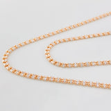 Cadena Ice 6.2g / 45cm / 2.4mm Dos Oros Blanco Rosa 18K