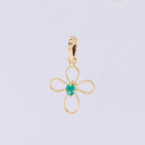 Dije Cruz Esmeralda 5pts 0.6g / 1.9cm Oro Amarillo 18K