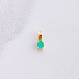 Dije Redondo Esmeralda 5pts 0.15g / 0.6cm Oro Amarillo 18K