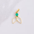 Dije Cola de Sirena Esmeralda 8pts 0.45g / 1.7cm Oro Amarillo 18K