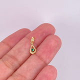 Dije Gota Esmeralda 3pts 0.3g / 1.4cm Oro Amarillo 18K