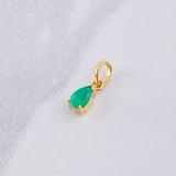 Dije Gota Esmeralda 25pts 0.3g / 1.2cm Oro Amarillo 18K