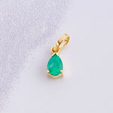 Dije Gota Esmeralda 30pts 0.45g / 1.3cm Oro Amarillo 18K