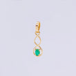 Dije Infinito Esmeralda 6pts 0.3g / 1.6cm Oro Amarillo 18K
