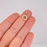 Dije Circulo Esmeralda 6pts 0.45g / 1.5cm Oro Amarillo 18K