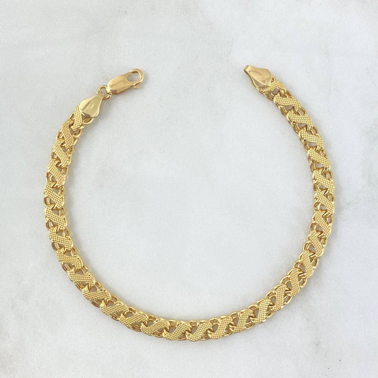 Pulso Garibaldi Puntos Especiales 11.55gr / 20cm-6mm Oro Amarillo +3 ©