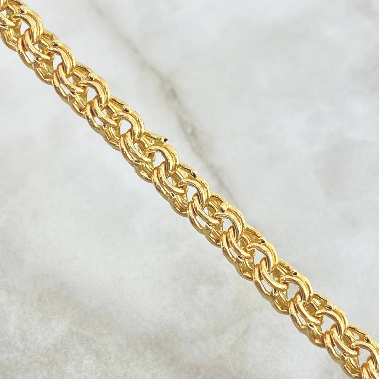 Pulso Garibaldi Puntos Especiales 11.55gr / 20cm-6mm Oro Amarillo +3 ©