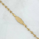Pulso Bebé GC Placa Nube 1.65gr / 14.5cm / 3.5mm Liso Bordado Oro Amarillo