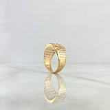 Anillo Estrella de David 6.95gr / T9 3/4 / Texturizado Circones Blancos Dos Oros Amarillo Blanco *