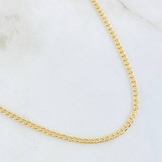 Cadena Cubana 3gr / 45cm / 2.4mm Oro Amarillo +1 18K