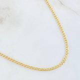 Cadena Cubana 3.45gr / 50cm / 2.3mm Oro Amarillo +1 18K