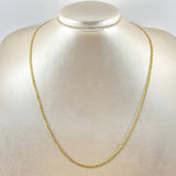 Cadena Cubana 1.65g / 50cm / 1.7mm Oro Amarillo 18K