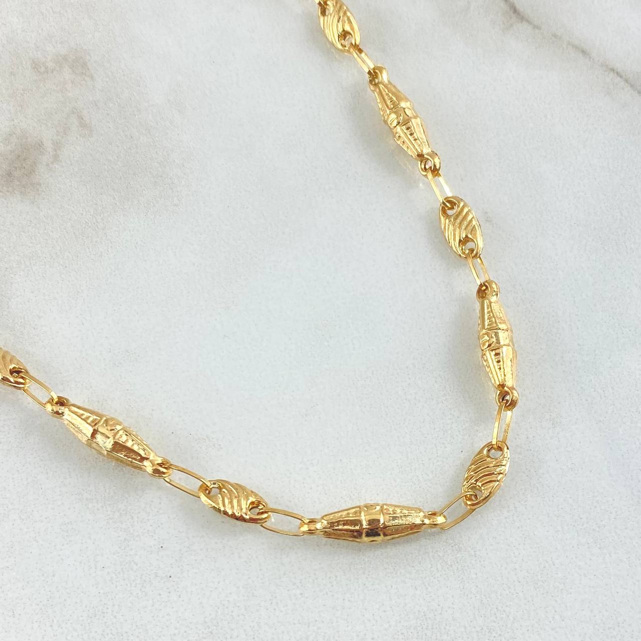 Cadena Rustica Dubai Rayada 9.4gr / 60cm / Oro 18K ©