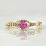 Anillo Solitario Coronado 1.9gr / T6 / Oro 18K *