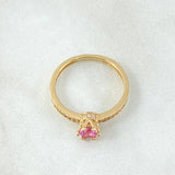 Anillo Solitario Coronado 1.9gr / T6 / Oro 18K *