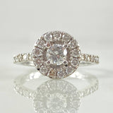 Anillo Solitario de Compromiso 4.2gr / T5 / Diamantes Blancos 1.4QTS Oro Blanco (Joya)