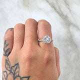 Anillo Solitario de Compromiso 4.2gr / T5 / Diamantes Blancos 1.4QTS Oro Blanco (Joya)
