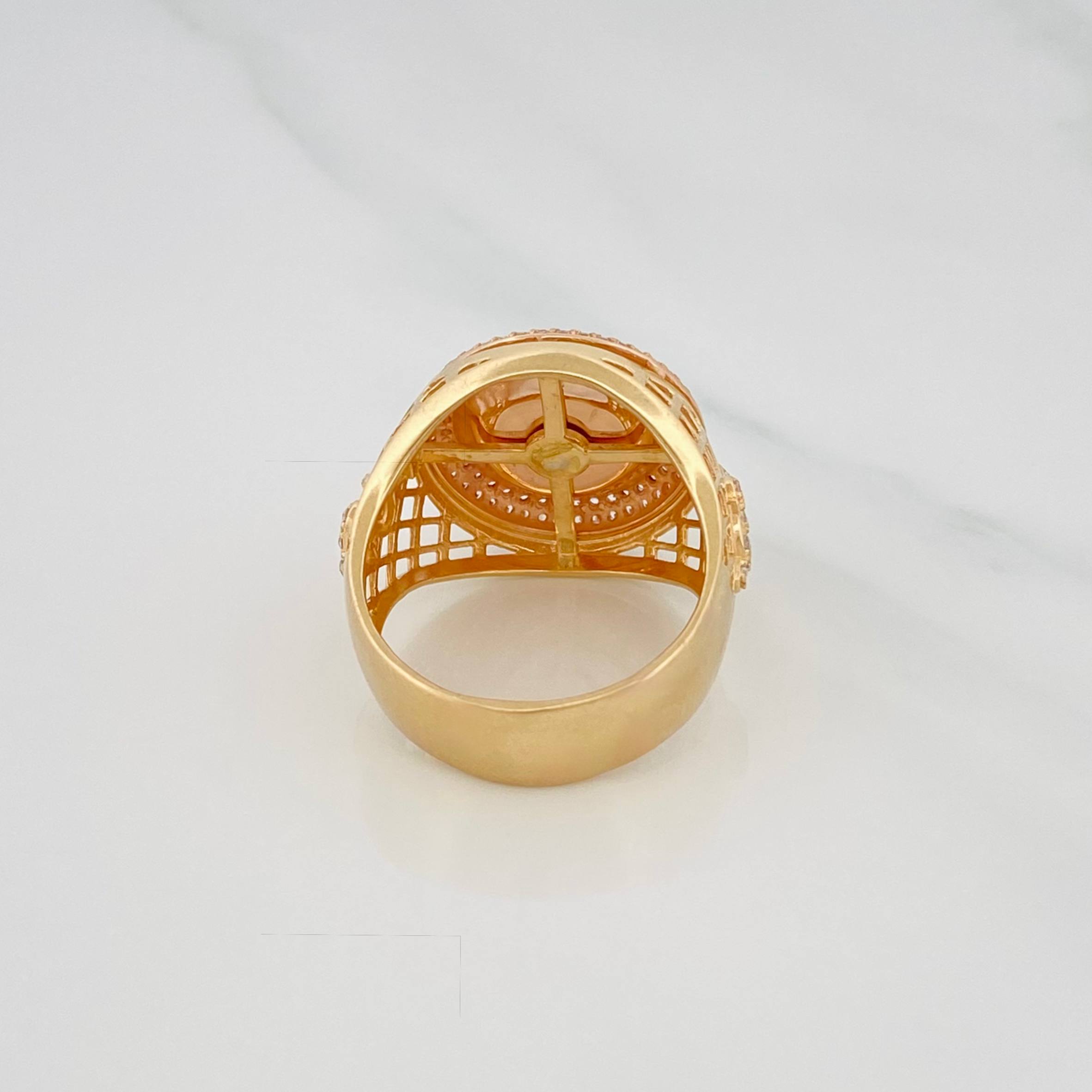 Anillo Ruleta Casino 10.55g / T10 3/4 Tres Oros 18K