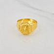 Anillo Sello Caballo 4.55g / T12 Oro Amarillo 18K