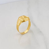 Anillo Sello Caballo 4.55g / T12 Oro Amarillo 18K