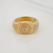 Anillo Corona 6.5g / T10 1/2 Dos Oros Amarillo Blanco 18K