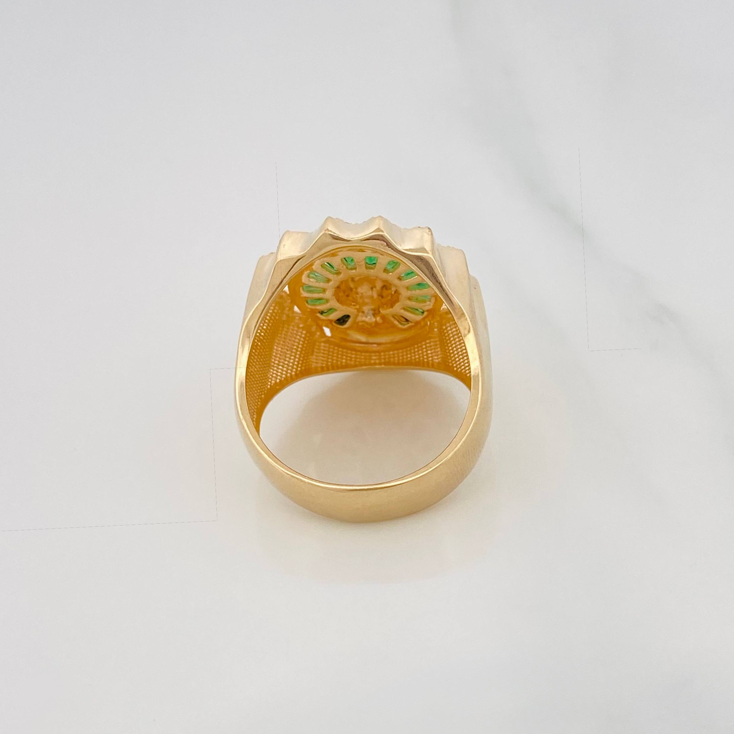 Anillo Rostro Cristo 11.35g / T10 1/2 Dos Oros Amarillo Blanco 18K