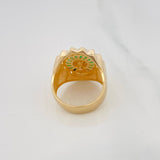 Anillo Rostro Cristo 11.35g / T10 1/2 Dos Oros Amarillo Blanco 18K