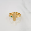 Anillo Cruz Cristo 6.1g / T10 Oro Amarillo 18K