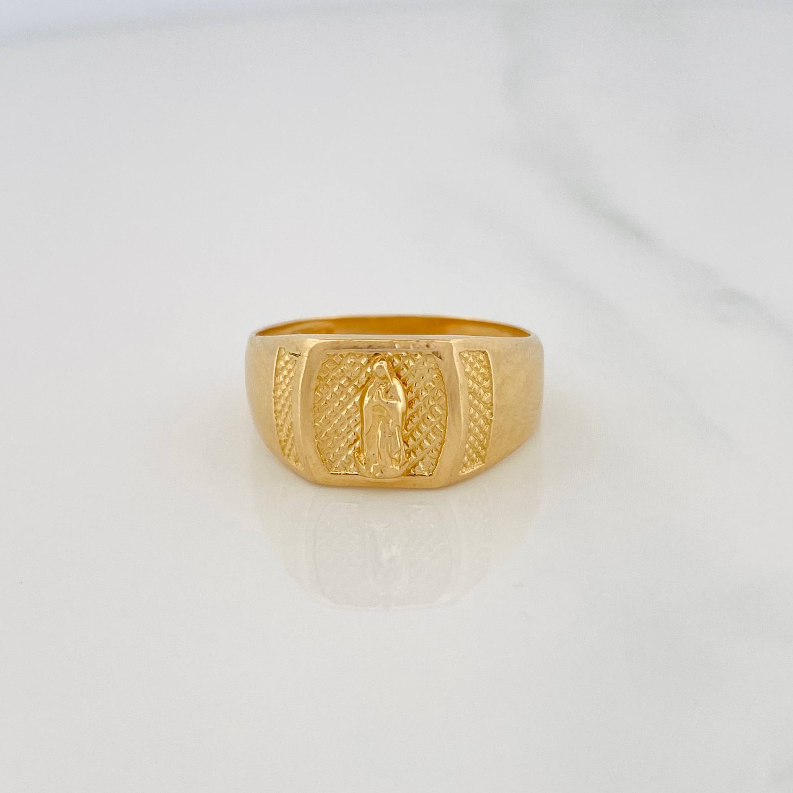 Anillo Virgen Guadalupe 4.4g / T9 Oro Amarillo 18K