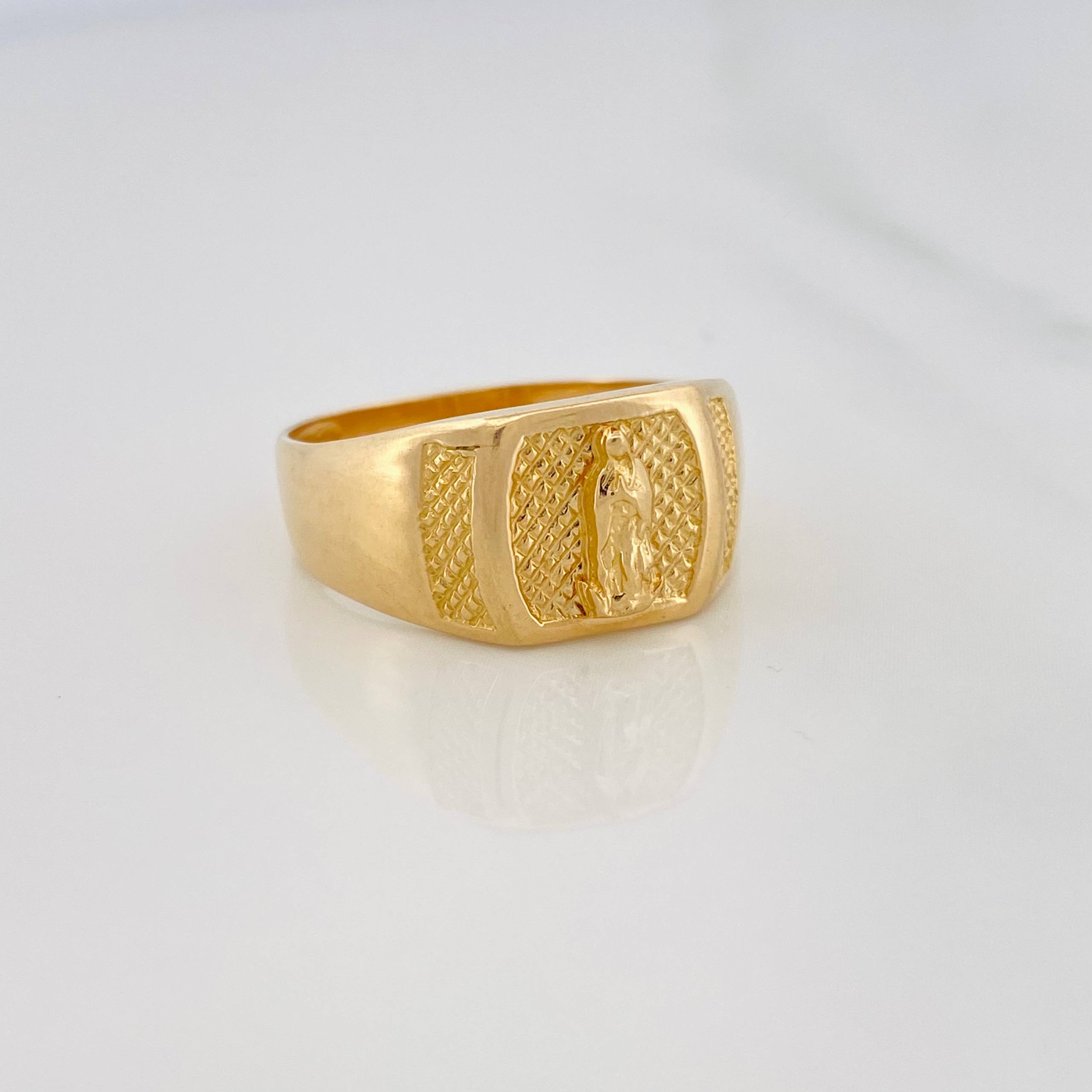 Anillo Virgen Guadalupe 4.4g / T9 Oro Amarillo 18K
