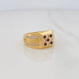 Anillo Sello Cuadro 7.6g / T10 3/4 Tres Oros 18K